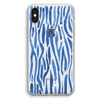 Blauwe nerven: iPhone X Transparant Hoesje