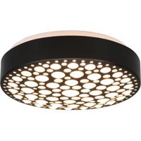 LED Plafondlamp 11W Mat Zwart. Warm Wit 3000K. Rond Kunststof