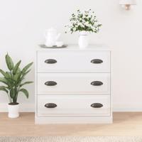 Dressoir 70x35x67,5 cm bewerkt hout hoogglans wit
