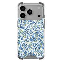 iPhone 17 Pro shockproof hoesje - Vintage blue floral
