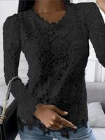Lace Regular Fit Casual Lace Top - thumbnail