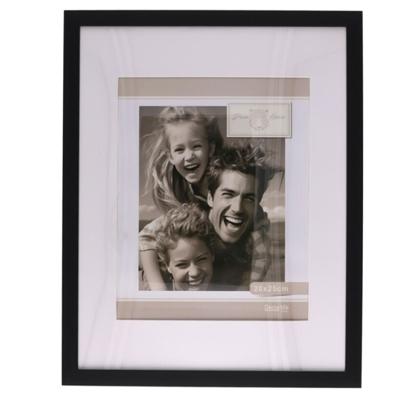 Fotolijstje Paris - 28 x 35 cm - zwart - met passe partout - 20 x 25 cm - hout