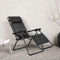 Nohr Loungestoel 'Jonel' Textileen, kleur Zwart