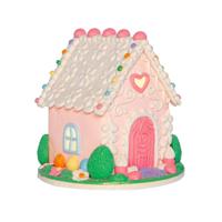 Paashaas in huisje met LED-verlichting Roze Anna's Collection - Annas collection
