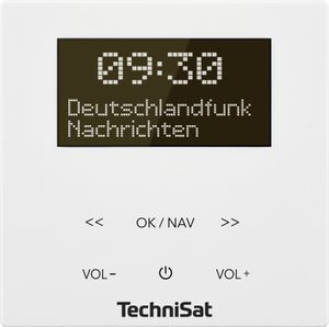 TechniSat DIGITRADIO UP 55, weiß Stopcontactradio DAB+, VHF (FM) Bluetooth Incl. luidspreker, Wekfunctie Wit