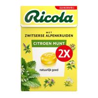 Ricola - Citroen Munt Suikervrij Duopack - 10x 2x 50g