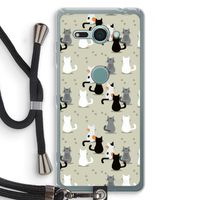 Katten: Sony Xperia XZ2 Compact Transparant Hoesje met koord