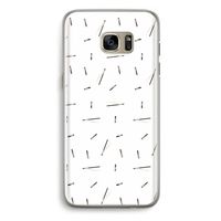 Hipster stripes: Samsung Galaxy S7 Edge Transparant Hoesje