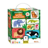 Banana Panda - puzzelparen wilde dieren - 18dlg.