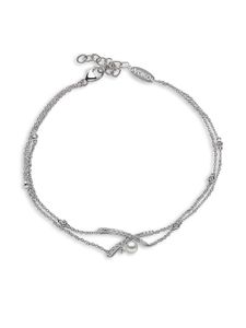 Yoko London bracelet Sleek en or blanc 18ct orné de perles akoya et diamants - Argent