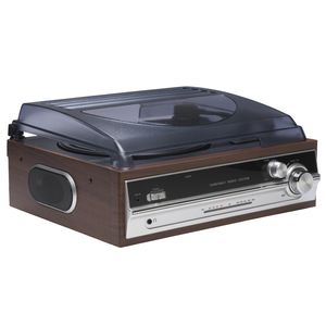 Denver Retro platenspeler - Ingebouwde Speakers - FM Radio - Auto-stop Functie - AUX - Phono - VPR190 - Hout