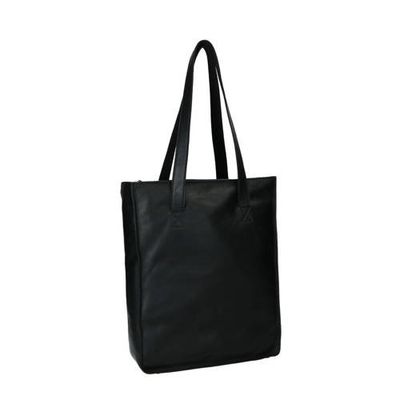 Sacha leren shopper zwart Sacha leren shopper zwart