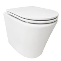 Rimless Wandcloset BWS Atsev Mat Wit Met Flatline Toiletzitting Softclose En Quick Release Mat Wit Boss & Wessing Rimless Wandcloset BWS Atsev Mat Wit Met Flatline Toiletzitting Softclose En Quick Release Mat Wit Boss & Wessing