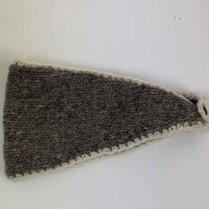 Wollen Hoofdband - Fleece gevoerd - Smal (Grijs)