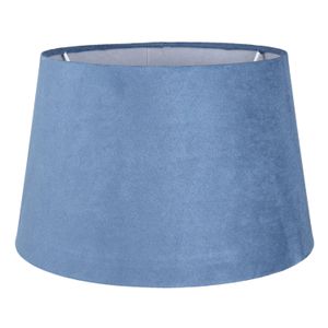 Lampenkap - Ø 25*15 Cm - Blauw - Textiel - Rond - Clayre & Eef - 6lak0441m