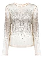 Ermanno Scervino blouse à ornements strassés - Tons neutres