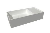 Balmani Loop fonteintje 42 x 21 cm matte Solid Surface - thumbnail