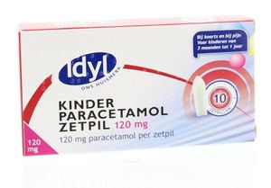 Idyl Paracetamol kind 120mg (10 Zetpillen)