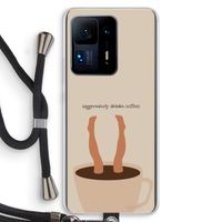 Aggressively drinks coffee: Xiaomi Mi Mix 4 Transparant Hoesje met koord