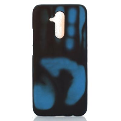 Paste skin + PC thermische sensor verkleuring Case voor Huawei mate 20 Lite (zwart blauw)