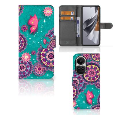 OPPO Reno10 | 10 Pro Hoesje Cirkels en Vlinders OPPO Reno10 | 10 Pro Hoesje Cirkels en Vlinders