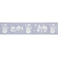 Kerst decoratie raamsjablonen - sneeuwpoppetjes - 12 x 60 cm -raamversiering