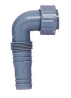 Kirchhoff ECO-SAVE kunststof apparaataansluiting 90°, grijs, 1"IT x 3/4"-mondstuk, voor inbouw wasapparaatsifon - 98839329