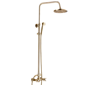 Nostalgische gouden opbouw douche