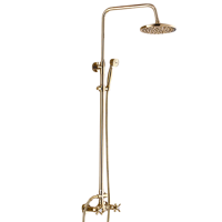 Nostalgische gouden opbouw douche