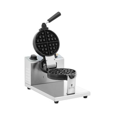 Wafelijzer - rond - 4 kleine wafels - 1200 W - Royal Catering