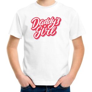 Daddys girl vaderdag cadeau t-shirt wit voor meisjes