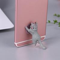 60 PCS sucker ontwerp cute cat smartphone houder (grijs)