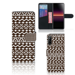 Sony Xperia L4 Telefoon Hoesje Aztec Brown