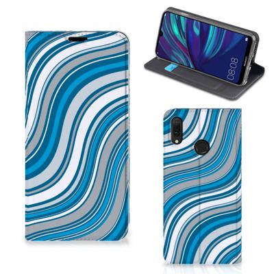 Huawei Y7 hoesje Y7 Pro (2019) | Hoesje met Magneet | Waves Blue