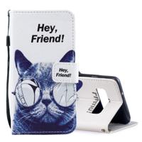 Cool Cat patroon horizontale Flip leren Case voor Galaxy S10 PLUS, met houder & kaartsleuven & portemonnee