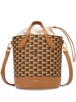 Bally Pennant logo-print bucket bag - Marron