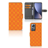 Xiaomi 12 Pro Telefoon Hoesje Batik Oranje - thumbnail