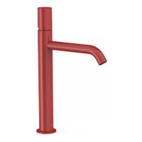 Wastafelkraan Tres Study | Opbouw | Mengkraan | Hoog model | 1-knop | Rond | Rood