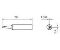 Weller XNT H Soldeerpunt Beitelvorm Grootte soldeerpunt 0.8 mm Inhoud: 1 stuk(s) - thumbnail