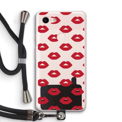Lips: Pixel 3 XL Transparant Hoesje met koord