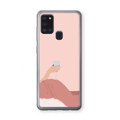 Wine: Samsung Galaxy A21s Transparant Hoesje