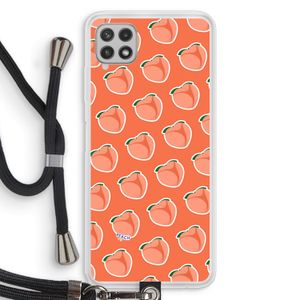 Just peachy: Samsung Galaxy A22 4G Transparant Hoesje met koord