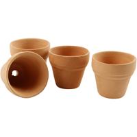 Creativ Company Bloempot, h: 3,1 cm, d 3,4 cm, 48 stuk/ 1 doos
