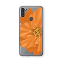 Orange Ellila flower: Samsung Galaxy A11 Transparant Hoesje
