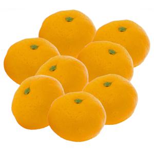 Topart Design kunstfruit - 8x - mandarijn - citrusvrucht - deco food - oranje - D5 cm