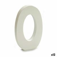 Cijfer Hout Wit (1,8 x 21 x 17 cm) (12 Stuks)