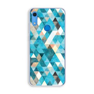 Gekleurde driehoekjes blauw: Huawei Y6s Transparant Hoesje