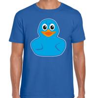 Verkleed T-shirt heren - eend - blauw - Carnaval/themafeest