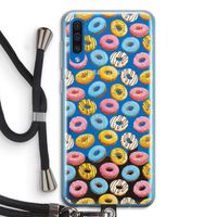 Pink donuts: Samsung Galaxy A50 Transparant Hoesje met koord