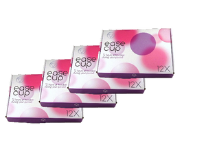 EaseCup menstruatiedisk – platte menstruatiecups – zorgeloze menstruatie (Aantal: 4 x EaseCup 12 pack (48 stuks))